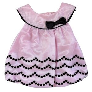Angel Face Pink Fancy Dress with Black Bow
